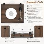 Vintage Bluetooth Vinyl Record Player with Stereo Speakers