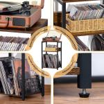 Elegant 3-Tier Turntable Stand in Brown