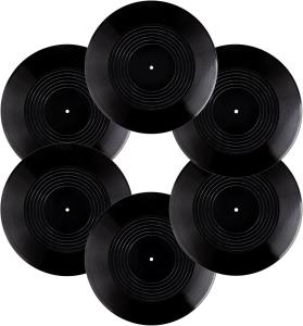 6 Pack Vintage Gramophone Record Decor Set