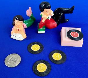 1950s Wilton Hard Plastic Gramophone Cake Toppers