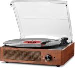 Vintage Style Bluetooth Vinyl Record Player with 3 Speeds