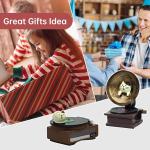 Cat Vintage Phonograph and Record Player Figurine