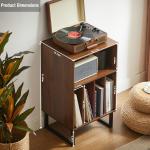 Compact Vinyl Storage Stand with Turntable Table