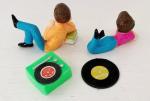Retro Wilton Cake Decor Phone Record Player