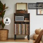 Compact Vinyl Storage Stand with Turntable Table