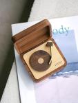 Vintage-Inspired Vinyl Record Player Music Box