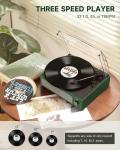 Vintage 3-Speed Belt-Driven Vinyl Record Player
