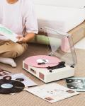 Vintage Bluetooth Vinyl Record Player with Speakers