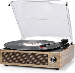Vintage 3-Speed Belt-Driven Vinyl Record Player