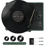 Bluetooth Vintage Suitcase Record Player Dark Green