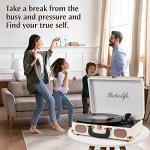 Bluetooth Vintage Suitcase Record Player Dark Green