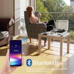 JORLAI Vintage Bluetooth Portable Record Player