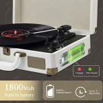 JORLAI Vintage Bluetooth Portable Record Player