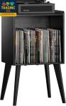 Minimalist Record Player Stand for 160 Albums