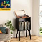 Minimalist Record Player Stand for 160 Albums