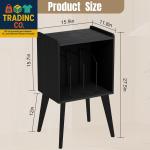 Minimalist Record Player Stand for 160 Albums