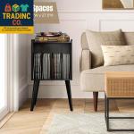 Minimalist Record Player Stand for 160 Albums