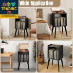 Minimalist Record Player Stand for 160 Albums