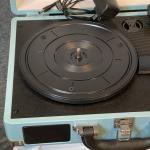 Portable Vintage Victrola Suitcase Record Player with Bluetooth