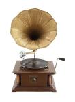 Deco 79 Wood Functional Gramophone Player, Brown