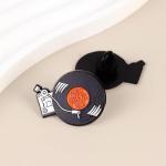 Funny Musician Enamel Pin for Vinyl Lovers