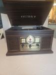 Retro Record Player with Bluetooth, Vinyl, CD, Cassette