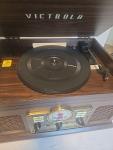 Retro Record Player with Bluetooth, Vinyl, CD, Cassette