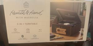 Retro 3-in-1 Vinyl Record Player with Wood Finish