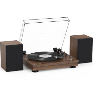 Vintage Bluetooth Vinyl Record Player with HiFi Speakers