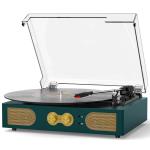 Vintage 3-Speed Turntable with Bass & Treble Control