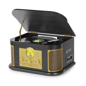 Vintage Style Vinyl Turntable with Stereo Speakers
