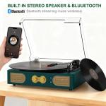 Vintage 3-Speed Turntable with Bass & Treble Control