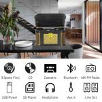 Vintage Style Vinyl Turntable with Stereo Speakers