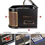 Vintage Style Vinyl Turntable with Stereo Speakers