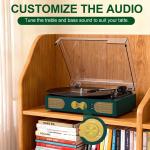 Vintage 3-Speed Turntable with Bass & Treble Control