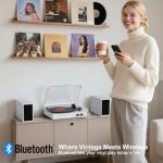Bluetooth Vintage Turntable with External Speakers