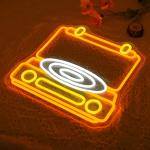 Retro Neon Record Player Wall Decor Sign