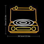 Retro Neon Record Player Wall Decor Sign