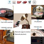 Bluetooth Vintage Gramophone Record Player with Subwoofer