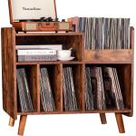 Large Record Player Stand with Vinyl Storage