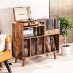Large Record Player Stand with Vinyl Storage