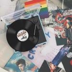 Vintage Vinyl Record Player with Bluetooth Speakers