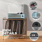 Vintage Vinyl Record Player with Bluetooth Speakers