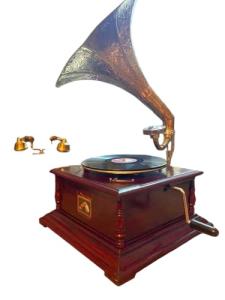 Vintage-Style Gramophone Record Player Phonograph