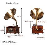 Bluetooth Vintage Gramophone Record Player with Subwoofer