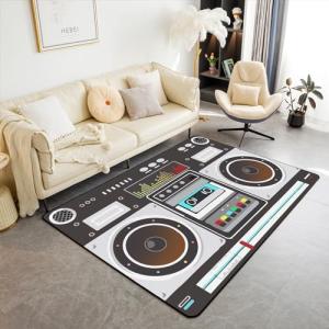 Vintage Record Player Area Rug 5x7
