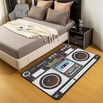 Vintage Record Player Area Rug 5x7