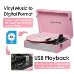 Retro Bluetooth Record Player with Built-in Speakers