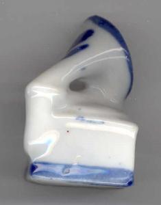 Miniature Hand-Painted Porcelain Gramophone Phonograph