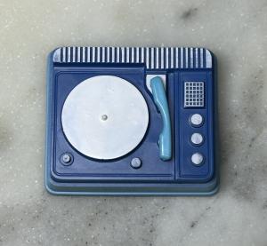 Blue Hostess Record Player for Barbie Dollhouse